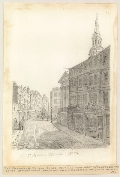 Église Saint-Martin en 1825 - English School